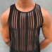 Men's Vertical Mesh See-through Vest