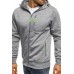 Men's Sports Fitness Leisure Jacquard Sweater Cardigan Hooded Jacket