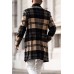 Plaid Woolen Midi Coat