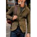 MEN'S RETRO DARK GREEN KNITTED JACKET